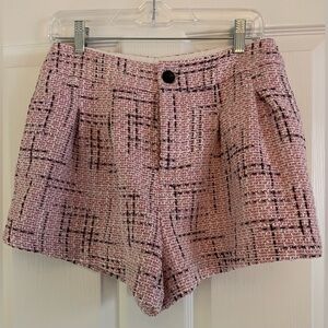 Maeve by Anthropologie Plaid Tweed Shorts Pink Combo Sz. 6 NWT